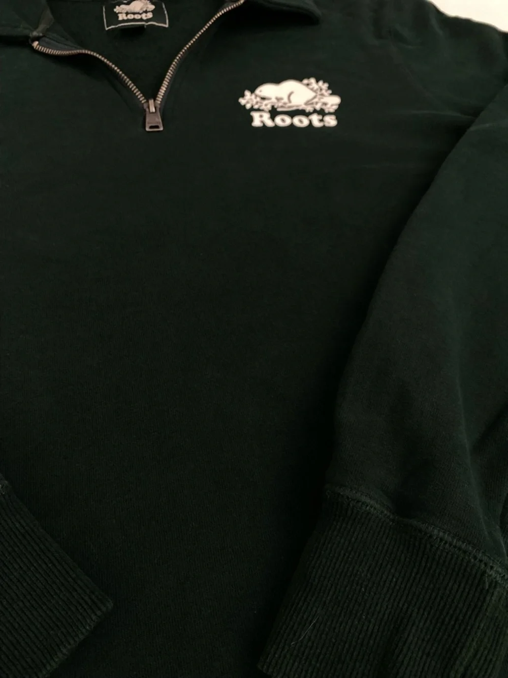 Roots Forest Green Zip-Up Sweater - Picture 2 of 6